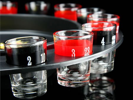 Jeu de la roulette avec alcool