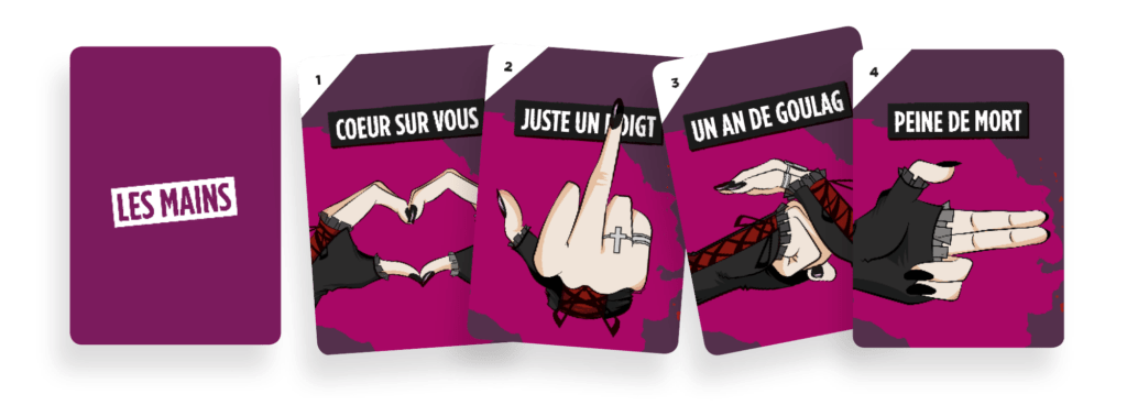 Les cartes mains du jeu de soirée les gens qui